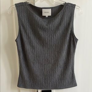 Gray Textured Women's Top